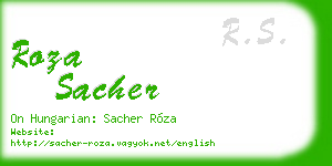 roza sacher business card